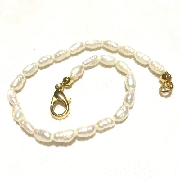 Freshwater Pearl Bracelet w 14K clasp, NEW - Picture 3 of 5
